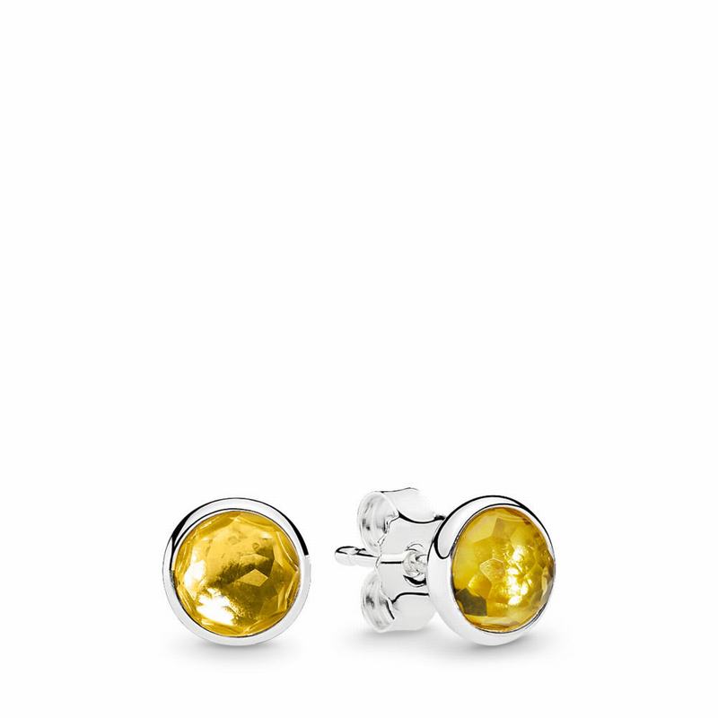 Pandora Australia November Droplets Stud Earrings - Sterling Silver | RWZKGU347